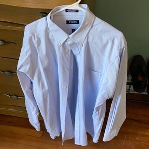 Men’s Light Blue Twill Button Down Shirt, NWT